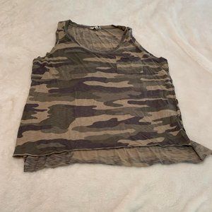 Lucky Brand Cotton Blend Camo Tank Size L